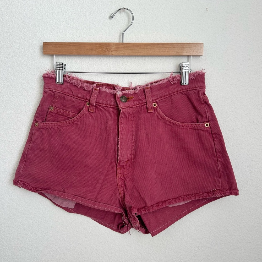 Levi’s 550 Vintage Burgundy Cut Off Shorts